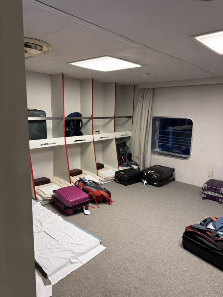Busan ferry Second Class rooms