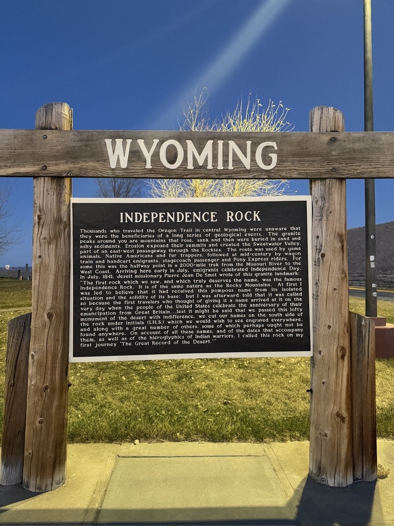 Independence Rock rest stop